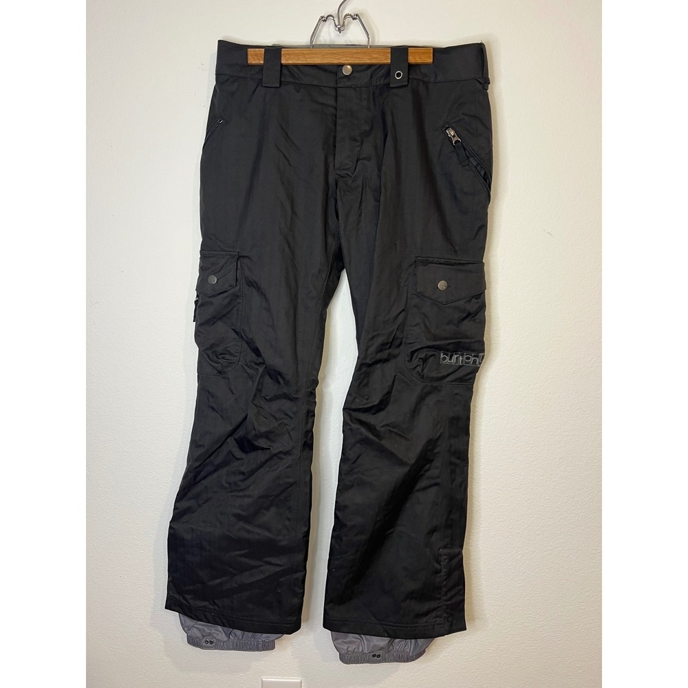 Burton Mens Snowboard Pants DryRide Cargo Pockets Black Small